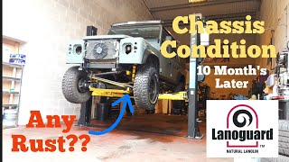 Rust Proofing 10 Month Later Lanoguard Review Land Rover Defender Chassis Rust