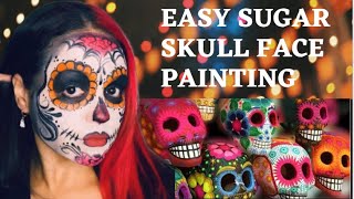 Easy Sugar Skull Face Painting