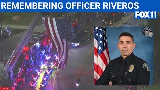 Procession for Samuel Riveros, Baldwin Park police officer killed in line of duty