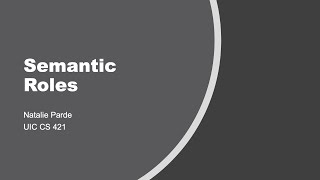 Semantic Roles