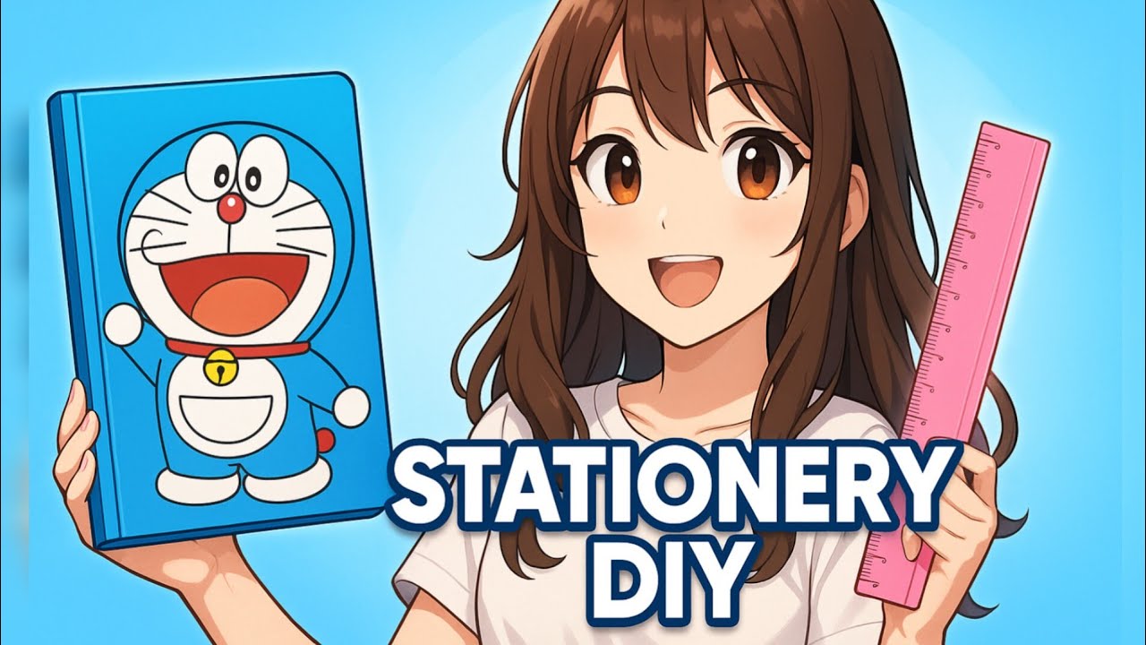 D.I.Y Doraemon Stationery Kit 🎒 | Cute School Supplies You’ll Love!