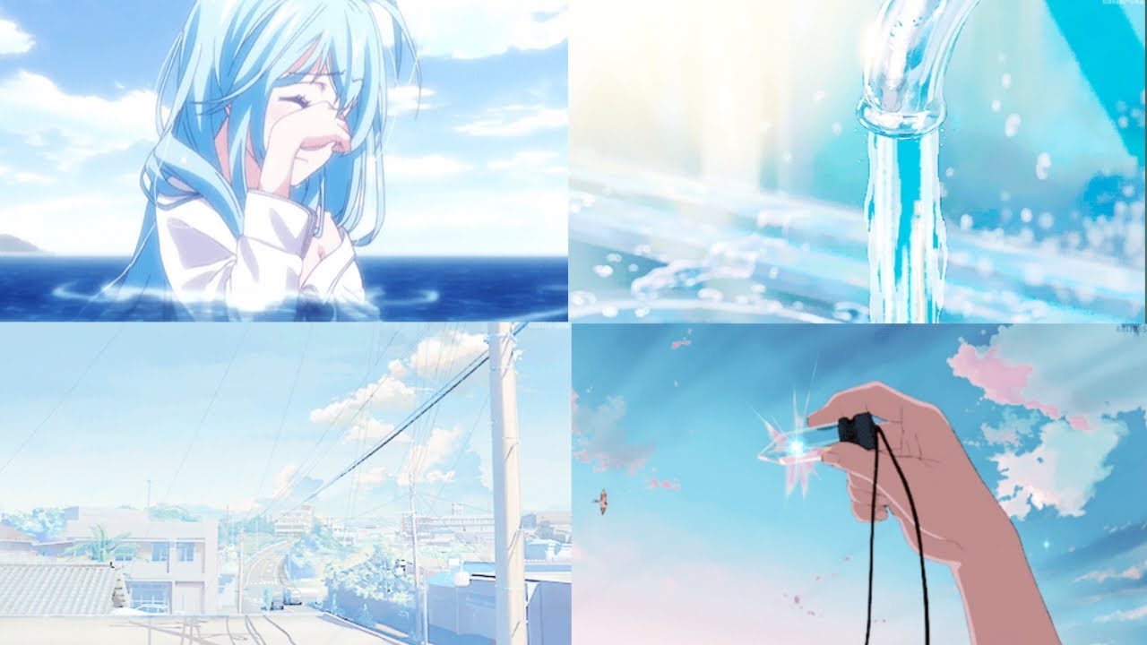 Aesthetic anime gifs || blue soft💧💦 - YouTube