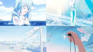 Aesthetic anime gifs || blue soft💧💦 screenshot 3