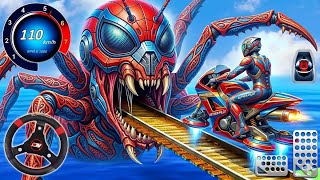 Экстремальные мотокроссовые гонки на мотоциклах по бездорожью - Невероятные трюки супергероев GT ... screenshot 4