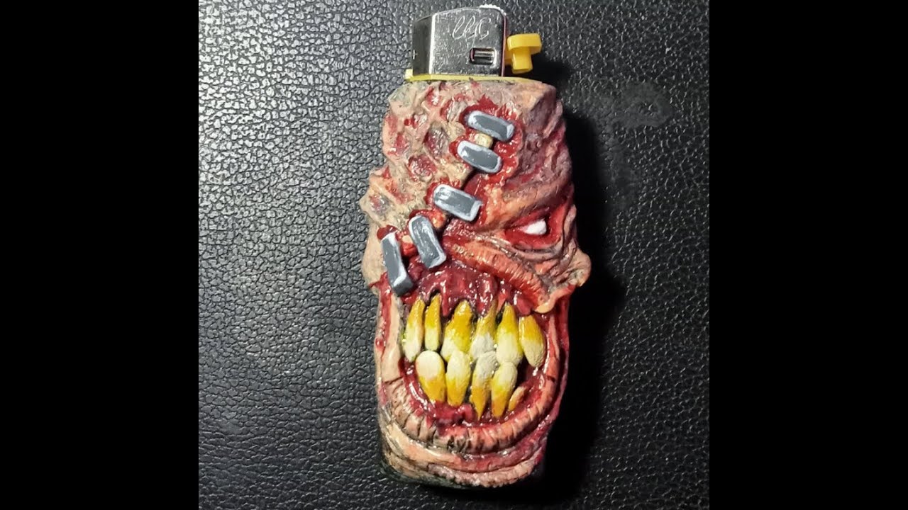 How to sculpt a lighter cover / my own version of nemesis/ how to sculpt using non sag epoxy