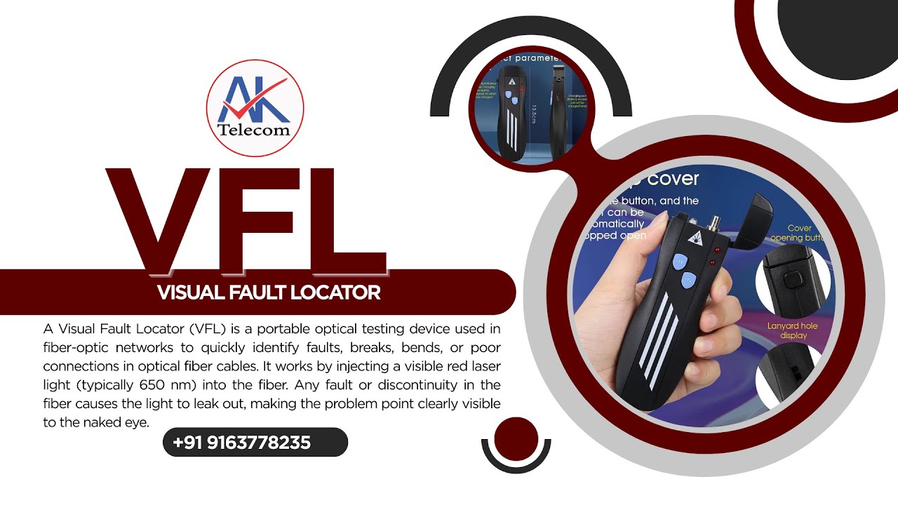 VISUAL FAULT LOCATOR II AK TELECOM II 