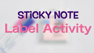 Sticky Note Label Activity - Cheap and Easy!