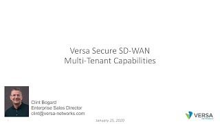 What are Versa's Multi Tenant Capabilities?