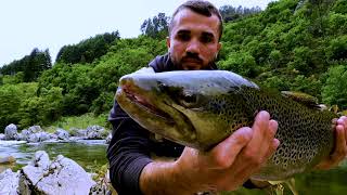 grosse truite d'Ardèche !!Attention!! Réglage paramètre 4k!!