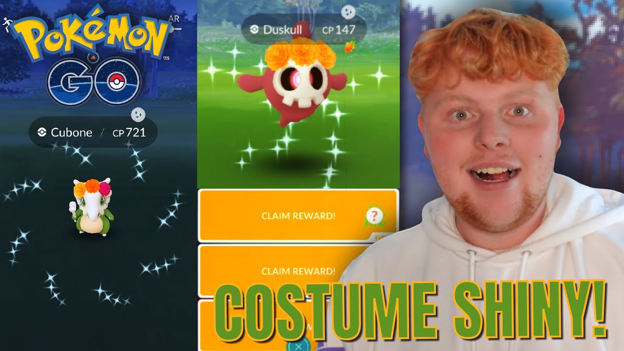 Catching RARE SHINY Costume! Dia de muertos Pokemon Go! SHINY Cempasúchil crown cubone Hunt!