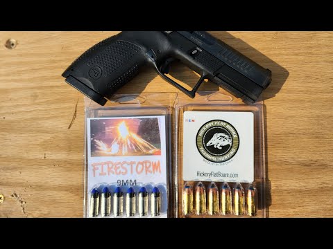 EXPLODING 9MM AMMO - TESTING FIRESTORM VS. HICKORYFLAT BOARS - SHOT FROM CZ P10C