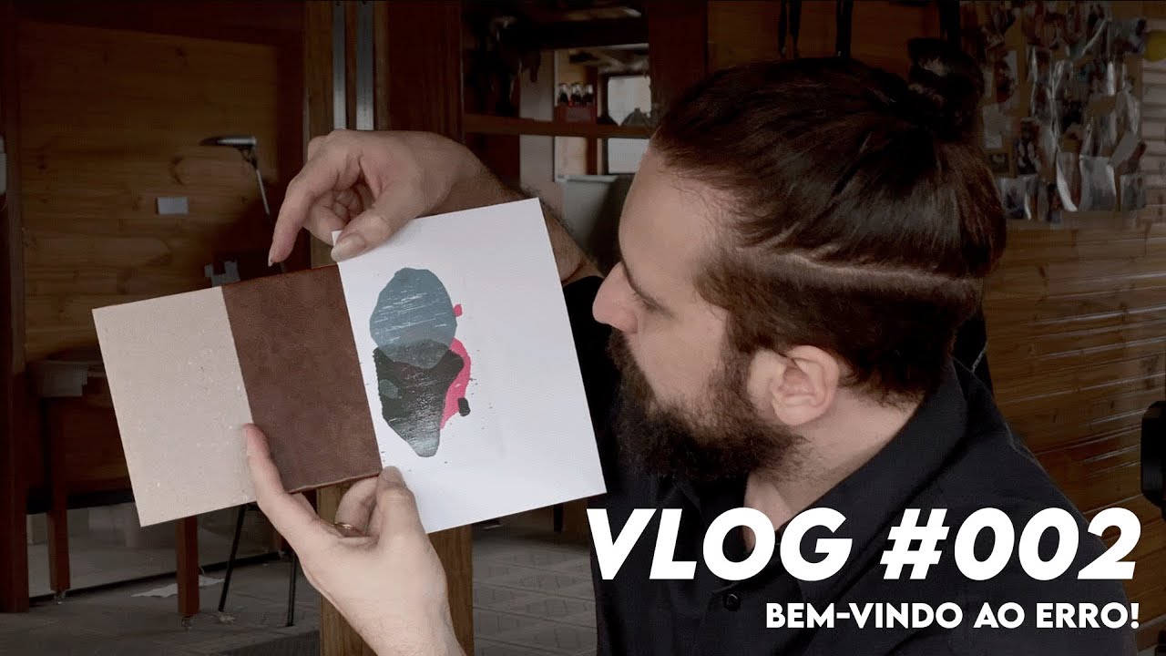 Fazendo um caderno artesanal com capa de xilogravura - VLOG #002