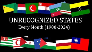 History of Unrecognized States ~ Every month 1900 - 2024