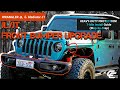 Jeep JL ＆ Gladiator JT - FRONT BUMPER UPGRADE!  7-Min Install Guide (Step-by-Step)