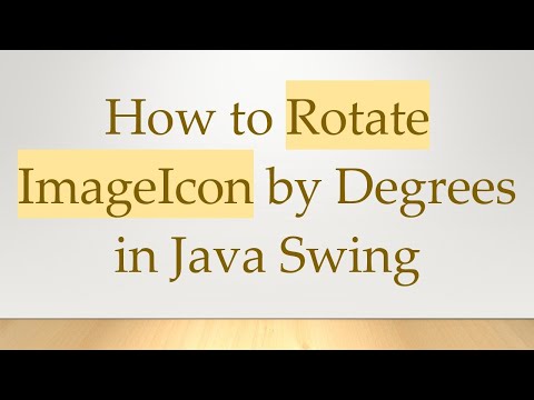 How to Rotate ImageIcon by Degrees in Java Swing