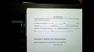 1-2 Solving Linear Equations Part 1
