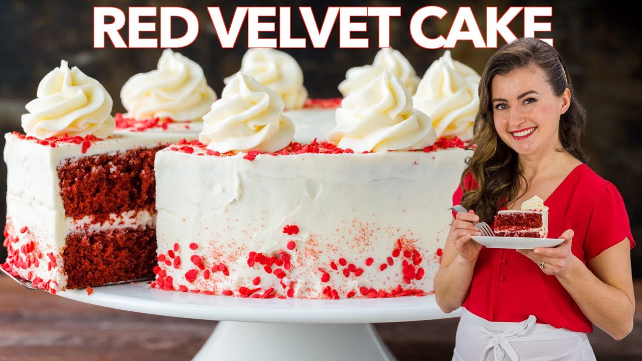 RED VELVET CAKE RECIPE with Cream Cheese Frosting - YouTube