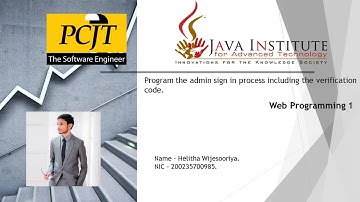 Program the admin sign in process including the verification code.