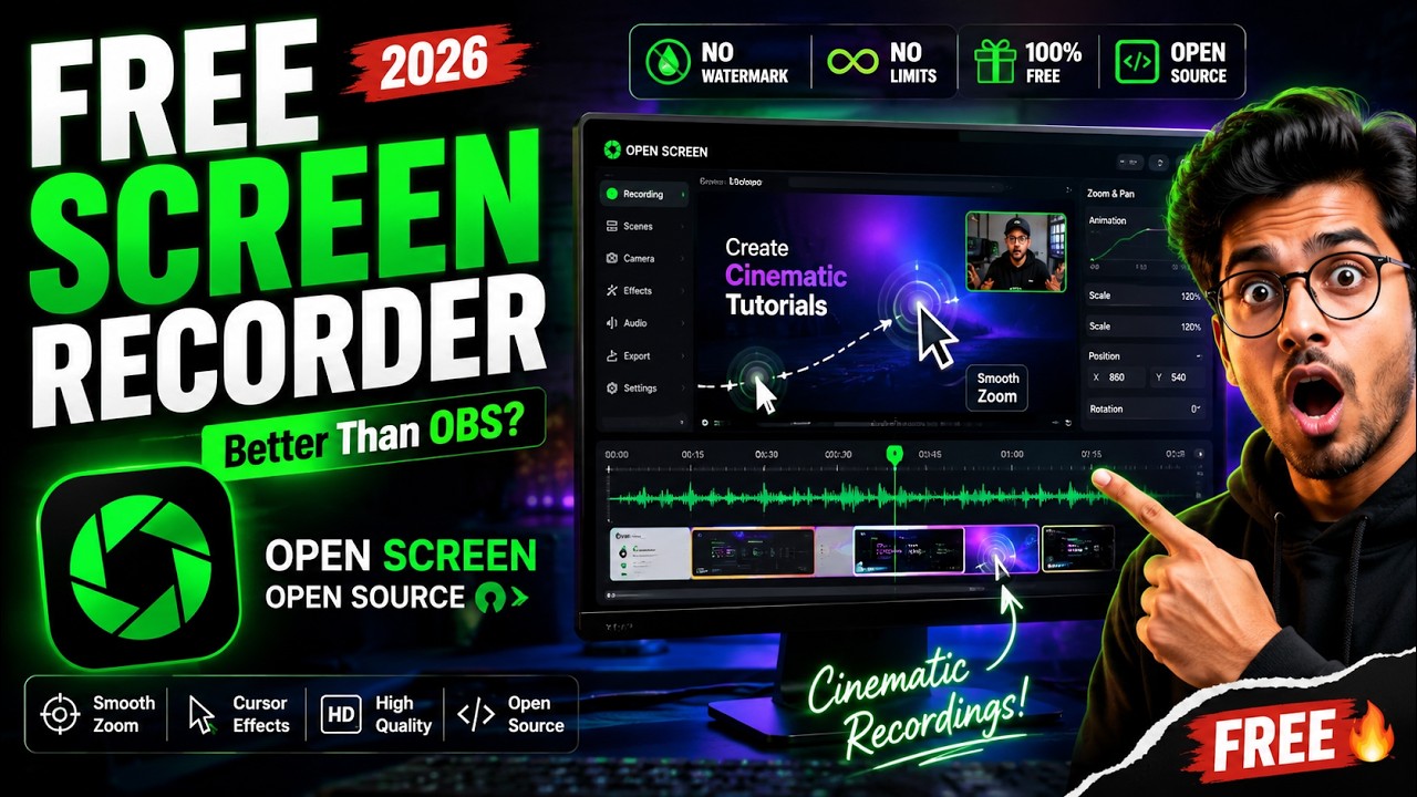 Open Screen: Công cụ quay màn hình mã nguồn mở 'xịn' như Screen Studio dành riêng cho Content Creator