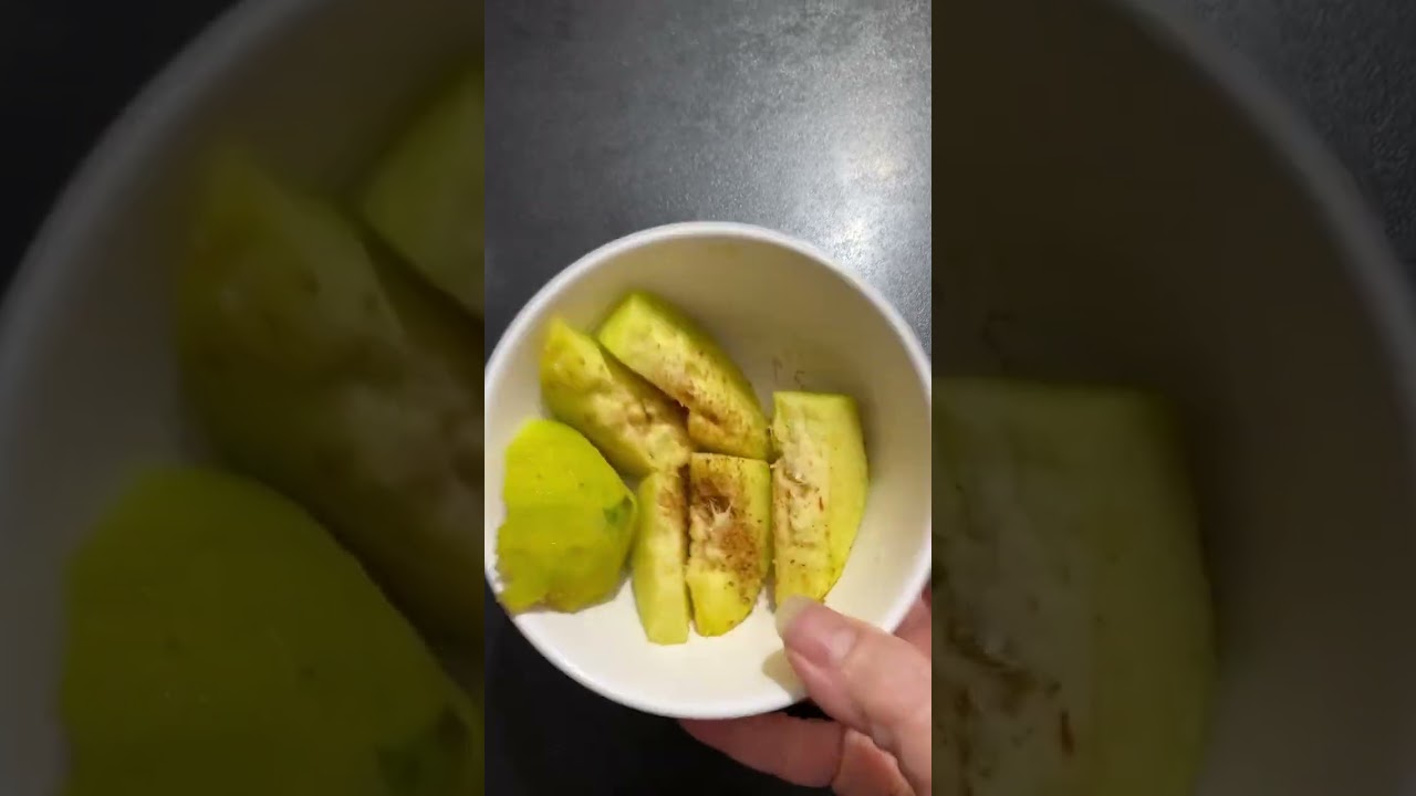 Ambarella fruits deep with hot salt