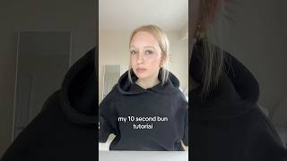 Super easy bun tutorial #buntutorial #messybun #10secondbun
