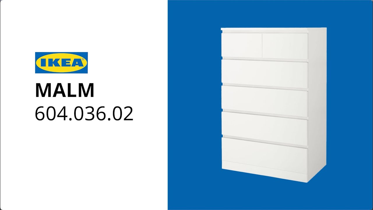 IKEA MALM Chest of 6 drawers assembly instructions - YouTube