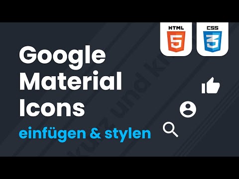 Google Material Icons in HTML einfügen und stylen | HTML + CSS Tutorial Deutsch