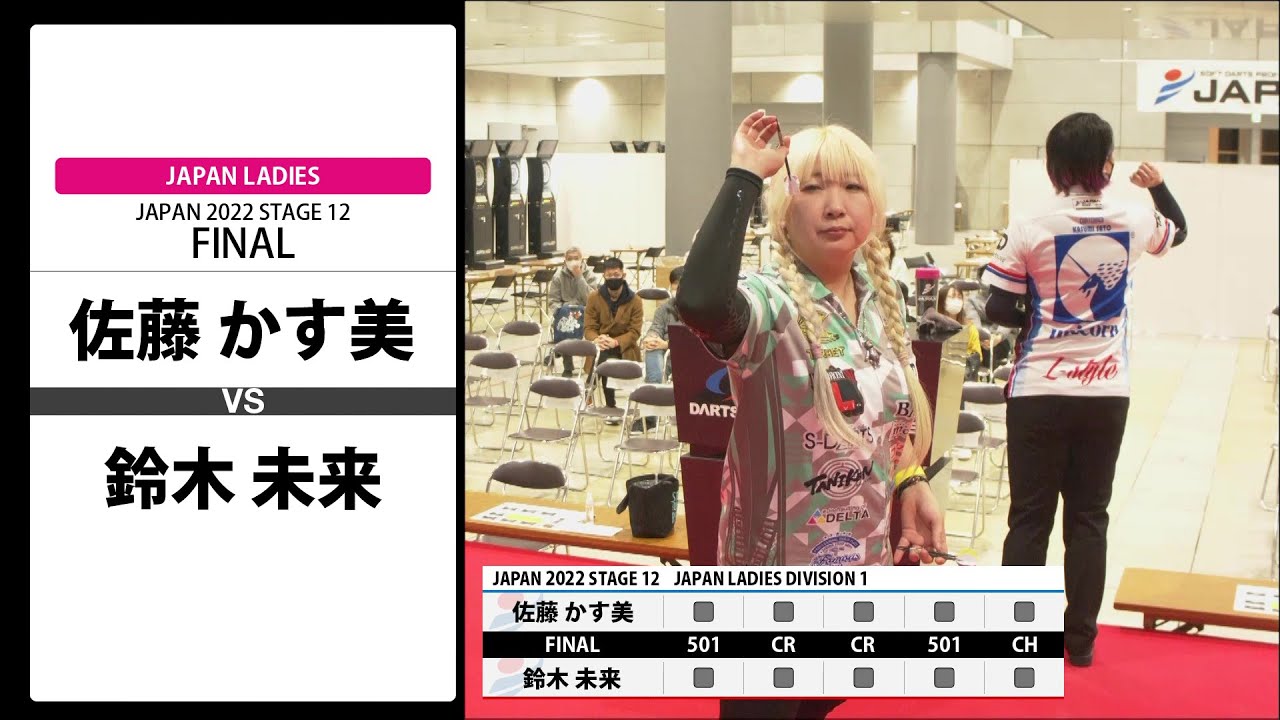 ダーツライブカード　鈴木未来　キャシーリョン　佐藤かす美 鈴木 未来 VS キャシー リョン】JAPAN 2022 STAGE16 広島 LADIES