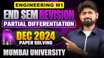 END SEM Revision | Partial Differentiation – Paper Solving 2024 | Mumbai University