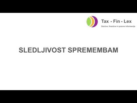 Sledljivost spremembam na portalu Tax-Fin-Lex