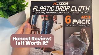 Honest Review 12 x 9 Ft Plastic Drop Cloths 6-Pack - Disposable Painter s Sheeting Worth It