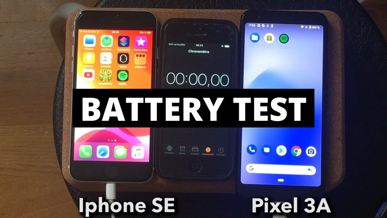 Battery Test Iphone SE 2020 VS Google Pixel 3A YouTube