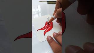 Red Chili Pepper|Miniature Art|  #art #viral #shorts #vegetables  #diy #chilly #yt #nayansartgallery