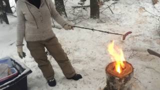 Chainsaw Rocket Stove Log