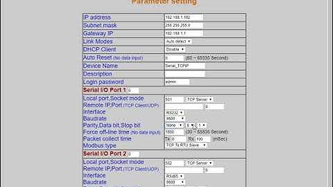 ATAC EM731 Configuration via web interface