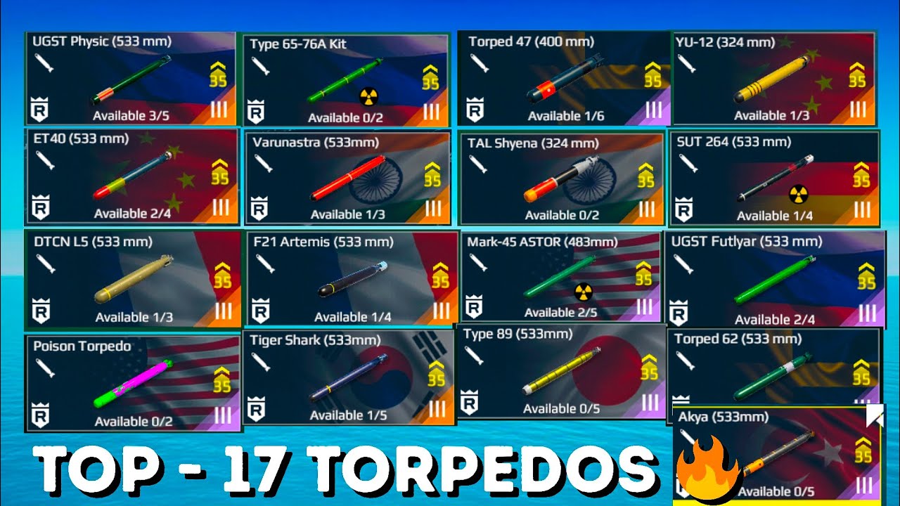 Top 17 Torpedoes (Tier-3) = No Escape 😱 | Deadly Damage Test | Modern Warships