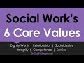 Social works 6 core values nasw code of ethics