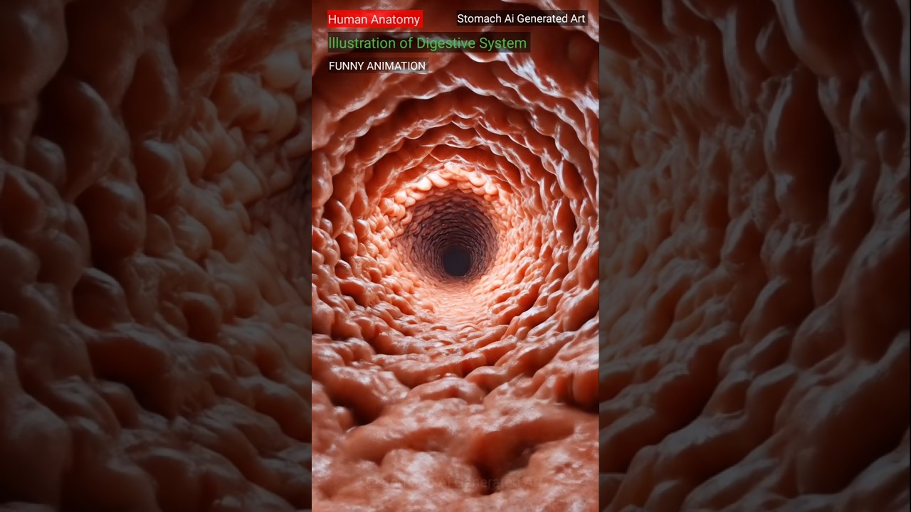 Animation of Digestive System | Human Anatomy | Internal view | Stomach Ai Generated Art