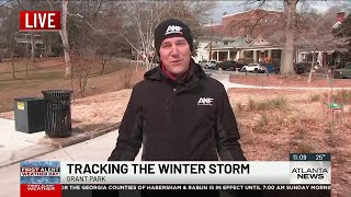 First Alert Weather: While the metro is getting noticeable snow, Atlanta is staying pretty sunny
