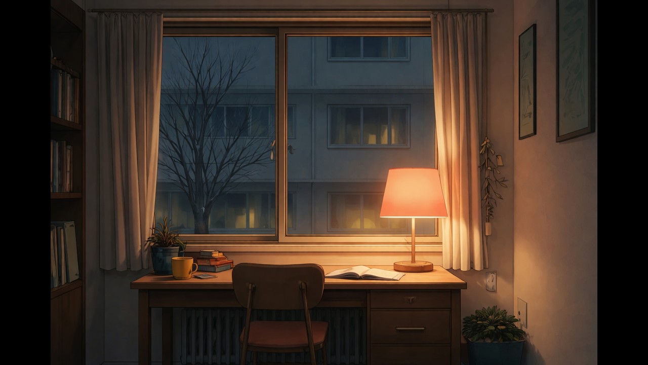 Lamplight Drift 🌆 | Clean Chill Lo-Fi for Relaxing & Unwinding (3 Hours)