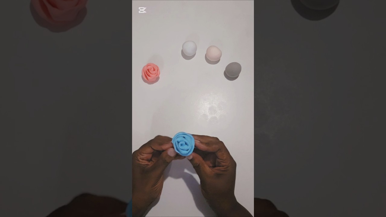 Clay Playdoh Baby Blue Rose