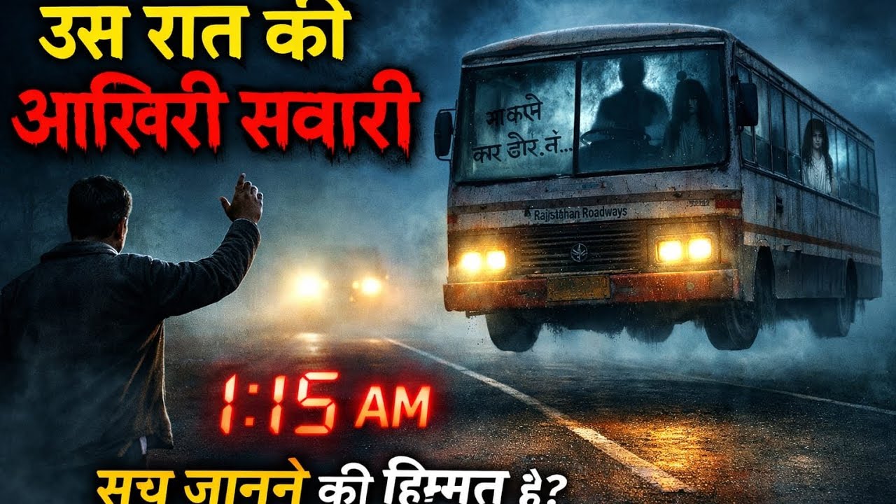 आधी रात की आखिरी बस 🚌👻 | उस रात ड्राइवर गायब हो गया | hindi horror story | horror #banaraslitfest