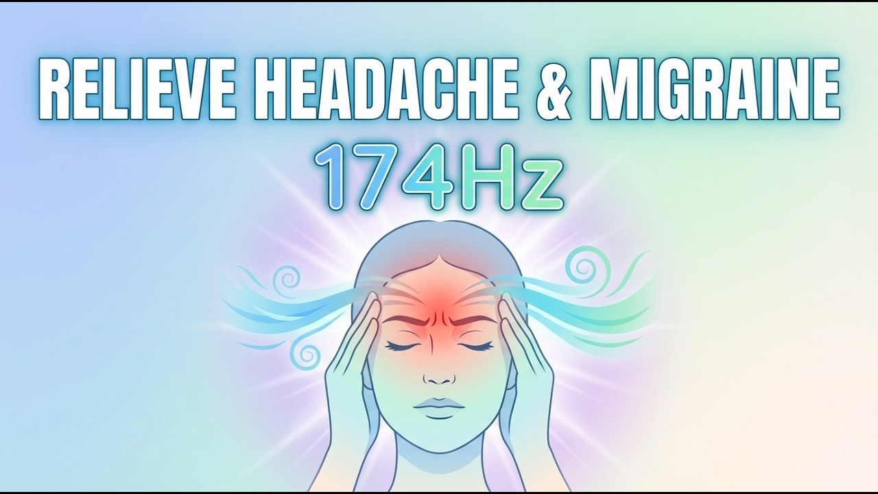 Relieve Headache & Migraine 🤕 174Hz Pain Relief Frequency | Healing While Working
