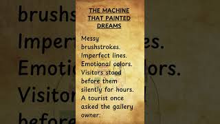 THE MACHINE THAT PAINTED DREAMS || AI || #quotes #mindfullnesspractice #inspirationalstory #ai