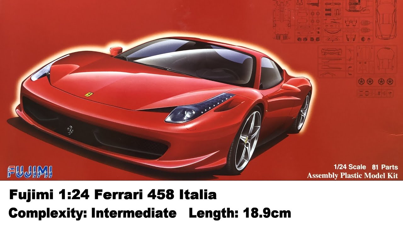 自動車 Fujimi 1/24 Ferrari 458 Italia Fujimi 1:24 Ferrari 458 Italia Kit Review - YouTube