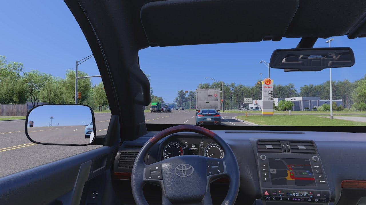 Toyota Land Cruiser Prado J150 - American Truck Simulator - Fast Driving [Steering Wheel Gameplay]