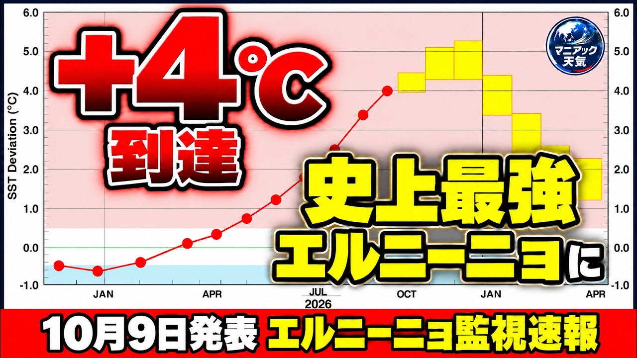 【史上最強】今までにないエルニーニョが秋冬の天候に与える影響は？｜エルニーニョ監視速報 #エルニーニョ #スーパーエルニーニョ #異常気象