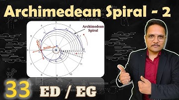 2 - Archimedean Spiral | Normal and tangent to Archimedean Spiral | Engineering Curves