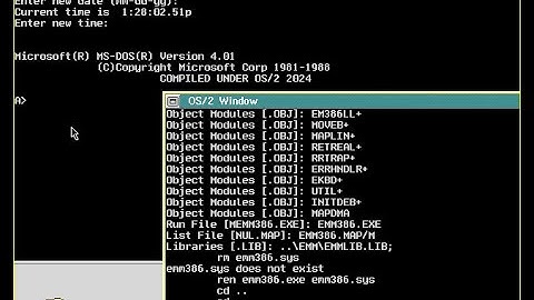 Building & Booting MS-DOS 4.0 from OS/2 2.0
