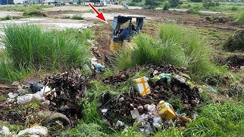 Amazing New Actions!! Delete Garbage Dump By Skill Dozer Clear Grass, Tree and Pushing Garbage